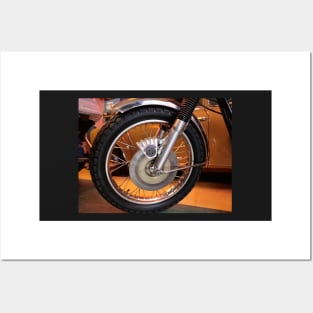 classic motorcycle wheel with spokes .. beautiful design Posters and Art